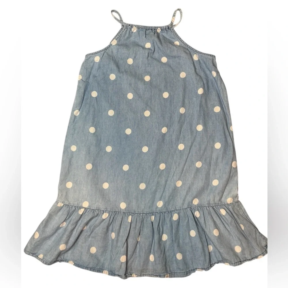 Old Navy Chambray Polka Dot Swing Sundress Size L